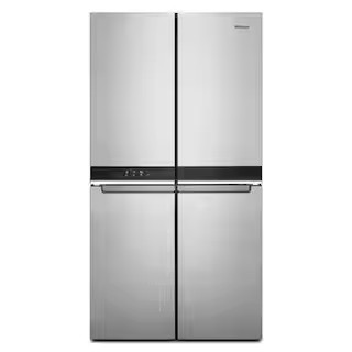 Whirlpool 36 in. 19.4 cu. ft. 4-Door French Door Refrigerator in Fingerprint Resistant Stainless ... | The Home Depot