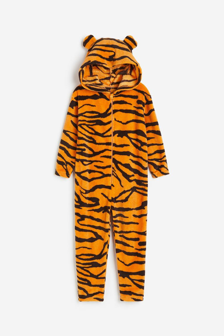 Animal all-in-one suit - Orange/Tiger - Kids | H&M GB | H&M (UK, MY, IN, SG, PH, TW, HK)