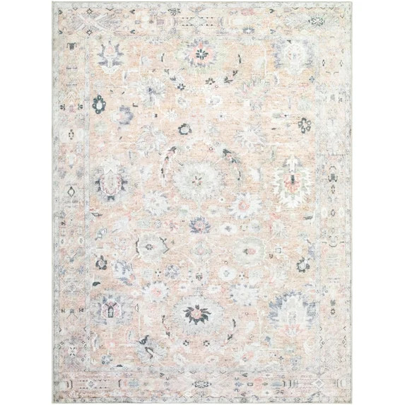 My Texas House Washable Everly Cream 5'3" x 7' 8'10" x 12' Washable Area Rug | Walmart (US)
