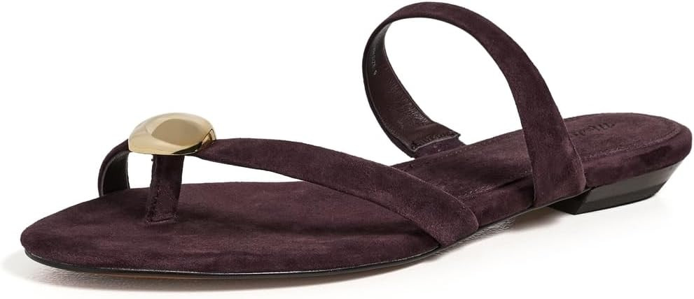 Madewell Women's The Mila Organic Hardware Thong Slide Sandals in Leather | Amazon (US)