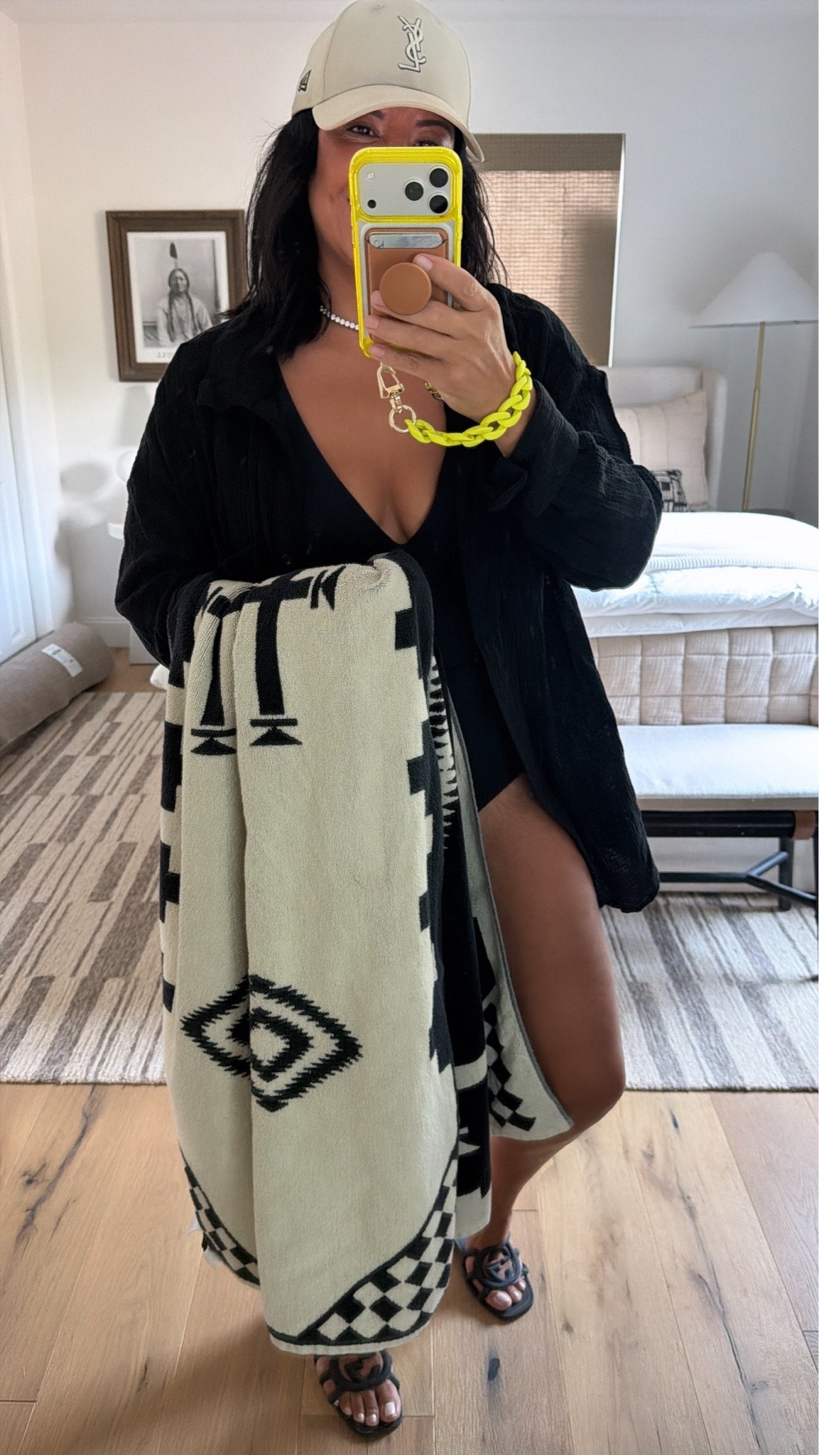 Swimsuit size large (I always size up in swimsuits), coverup size medium, sandals fit tts. My favorite beach towel!

#LTKSaleAlert #LTKSwim #LTKMidsize