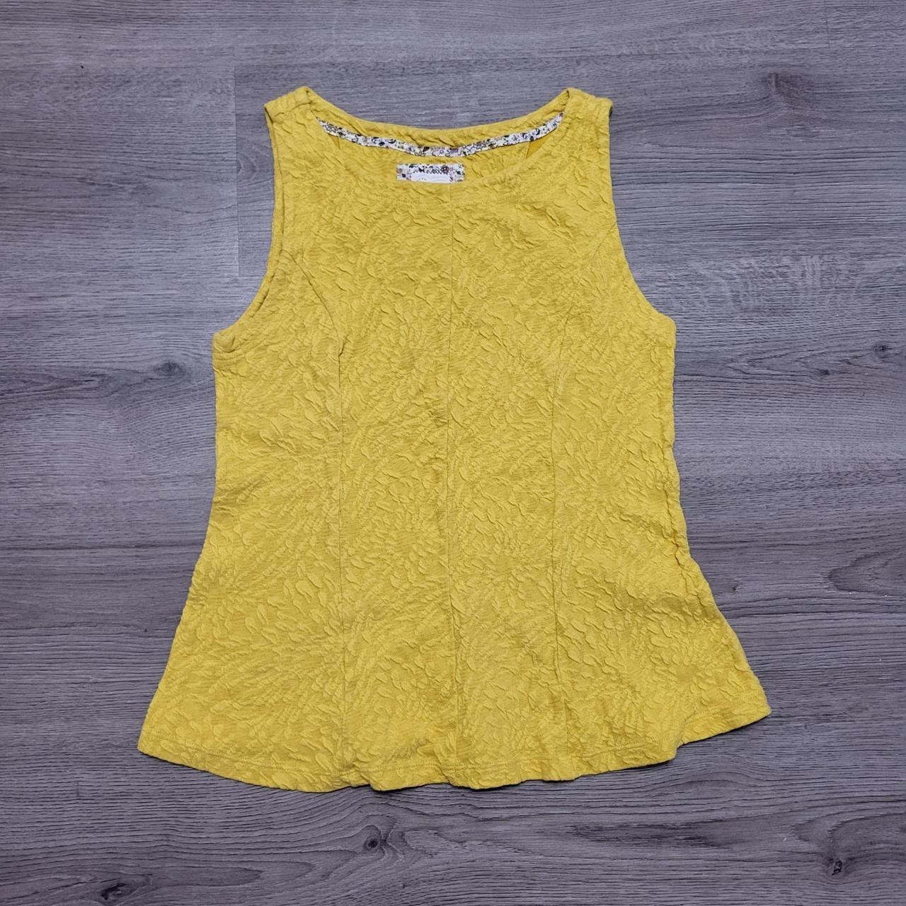 Anthropologie Women's Tank top - Yellow - S | Depop US