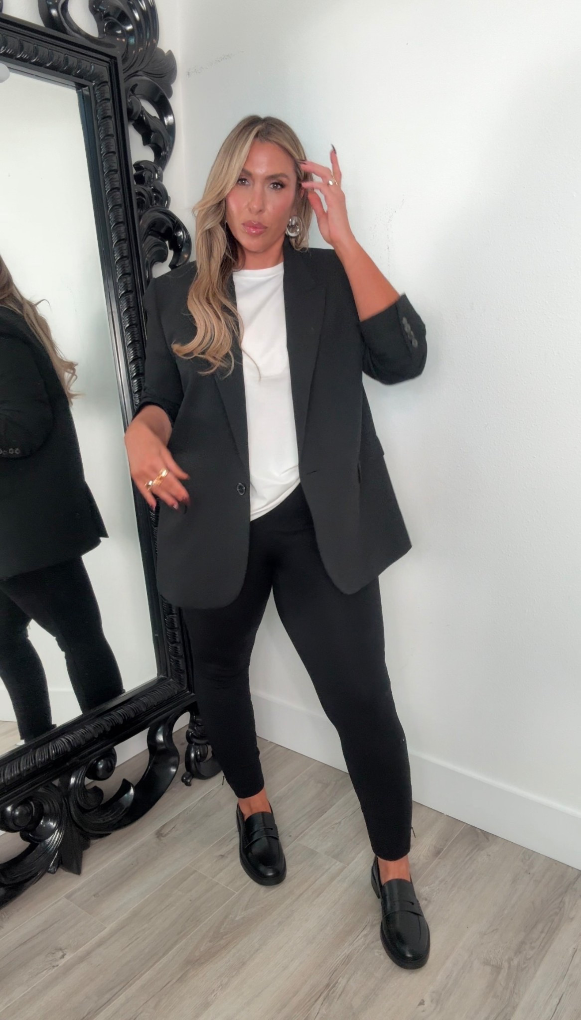 Updated legging idea for 2025

Amazing ponte legging pant from Spanx. High stretch but compressive and comfortable wearing XL reg 

I love this oversized white tee XL 

loafers old linked similar blazer that I love (size up to XXL for oversized fit)

blazer old linked similar

#midsizefashion #midsize #outfitideas #thanksgivingoutfits #fallfashion 

#LTKFindsUnder100 #LTKMidsize #LTKShoeCrush #LTKStyleTip

#LTKStyleTip #LTKMidsize #LTKFindsUnder100