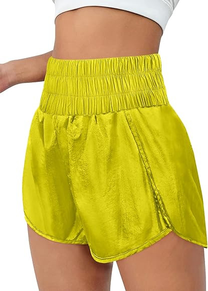 AUTOMET Womens High Waisted Athletic Shorts Elastic Casual Summer Running Shorts Quick Dry Gym Wo... | Amazon (US)