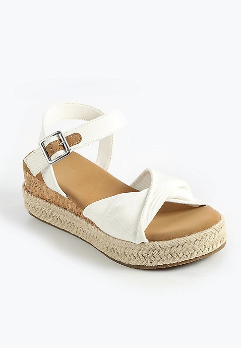 SuperCush Canvas Twist Band Wedge Sandal | Maurices