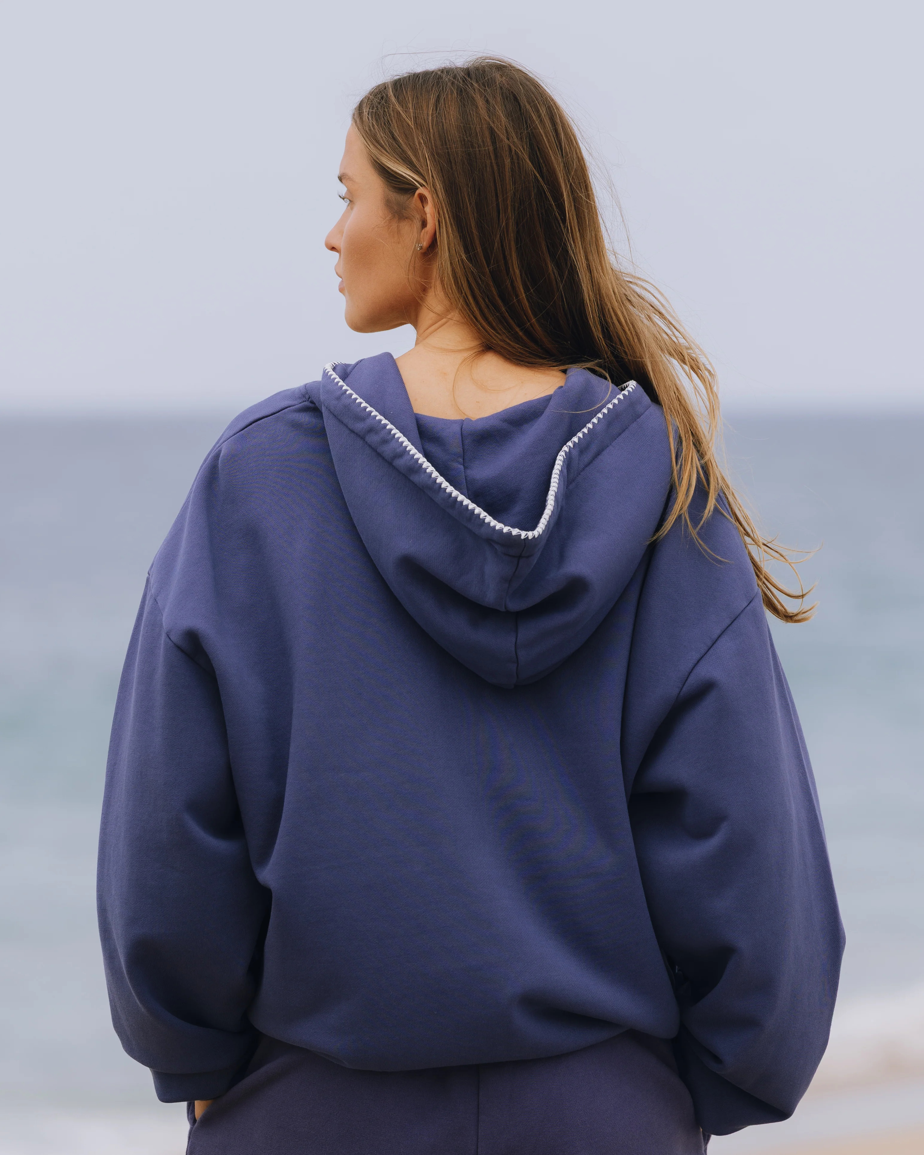 Americana Zip Hoodie - Navy | Daily Drills LLC