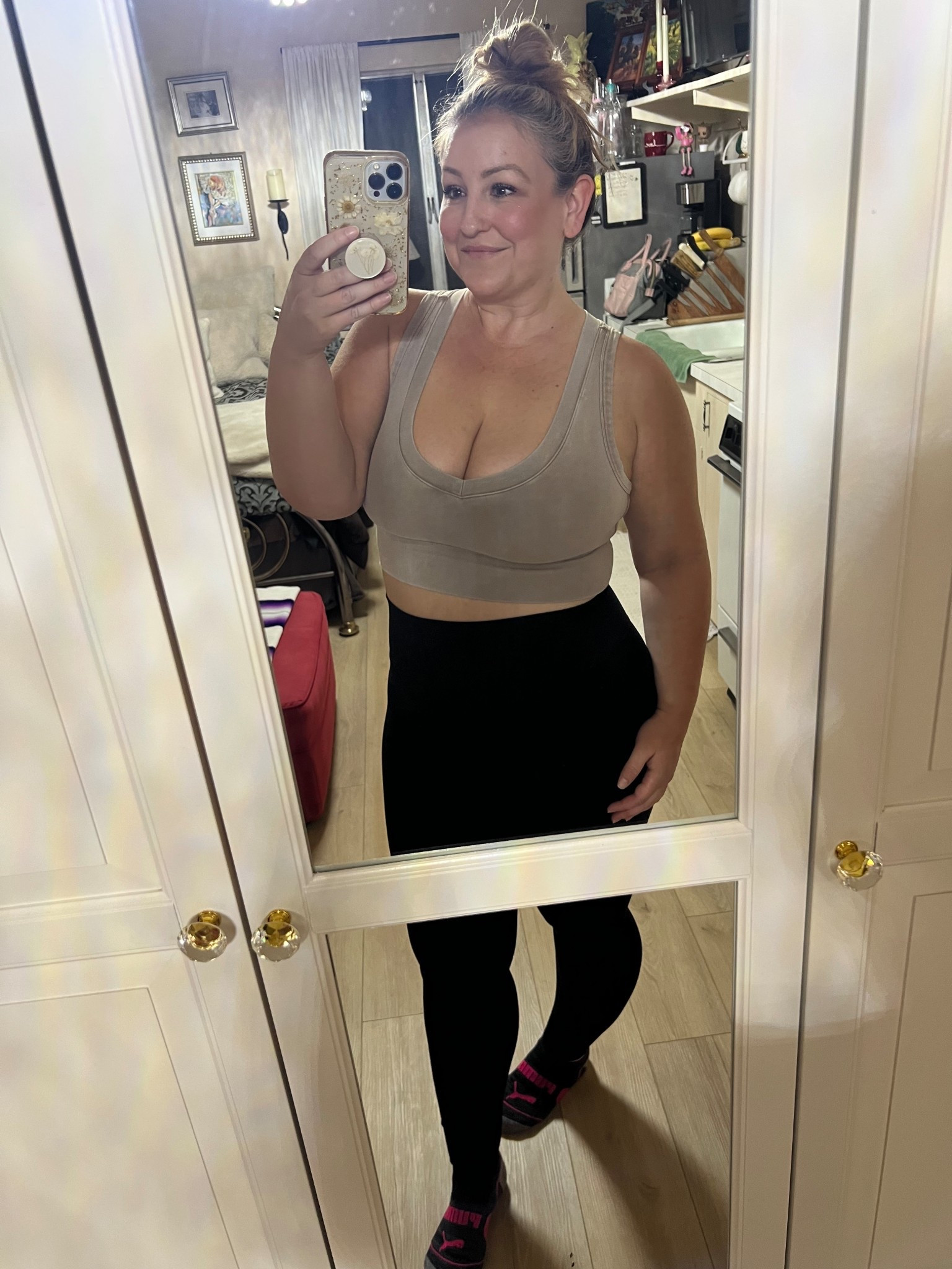 Love a good workout fit
Wearing size XL bra and L legging 

#LTKActive #LTKfitnessgoals #LTKOver40