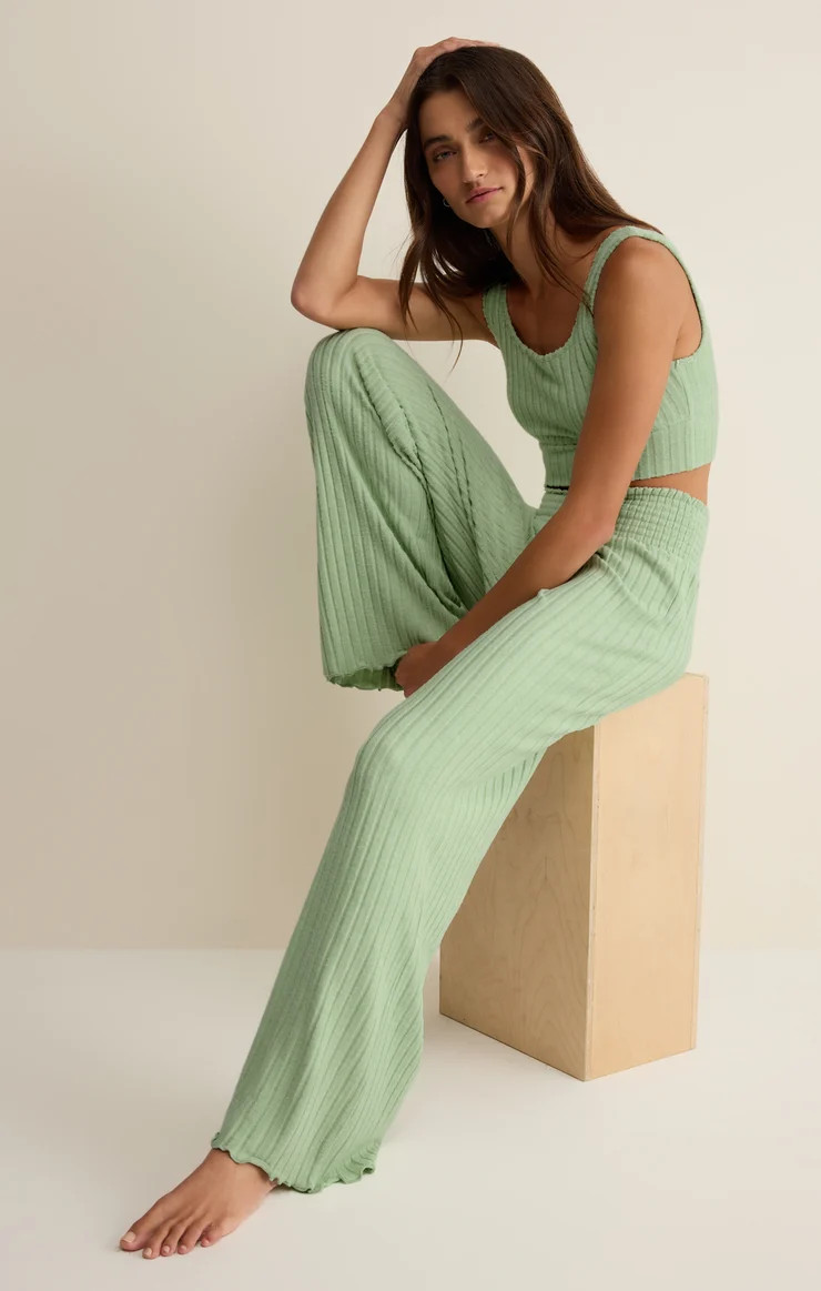 Dawn Smocked Silky Rib Pant | Z Supply