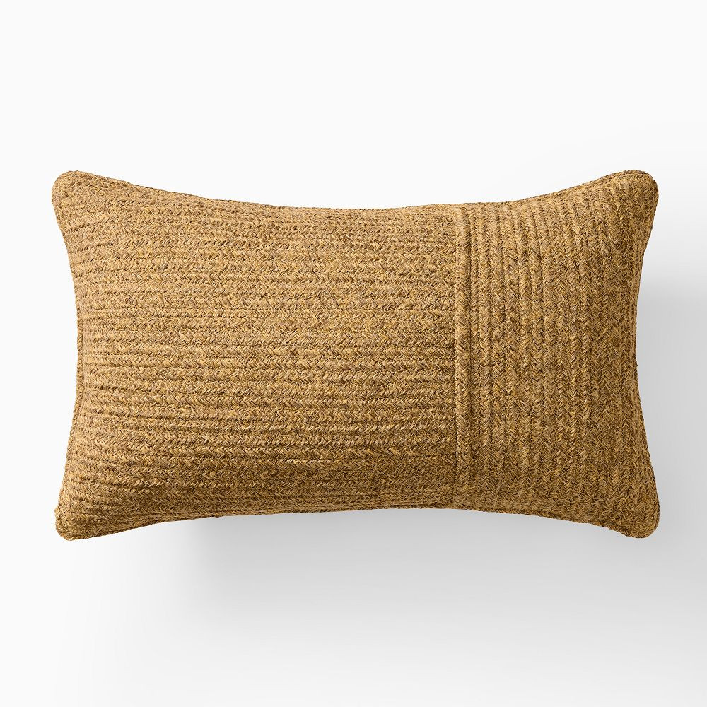 Outdoor Split Faux Jute Pillow | West Elm (US)