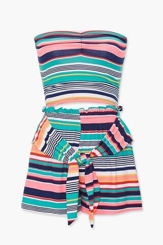 Striped Tube Top & Shorts Set | Forever 21 (US)