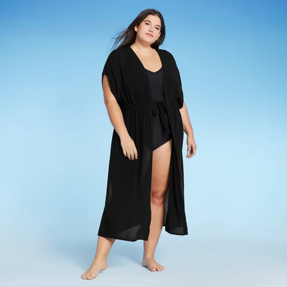 Women's Tie-Front Midi Cover Up Duster - Kona Sol™ | Target