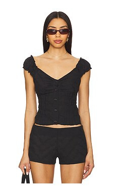 Bella Venice The Stephanie Top in Black from Revolve.com | Revolve Clothing (Global)