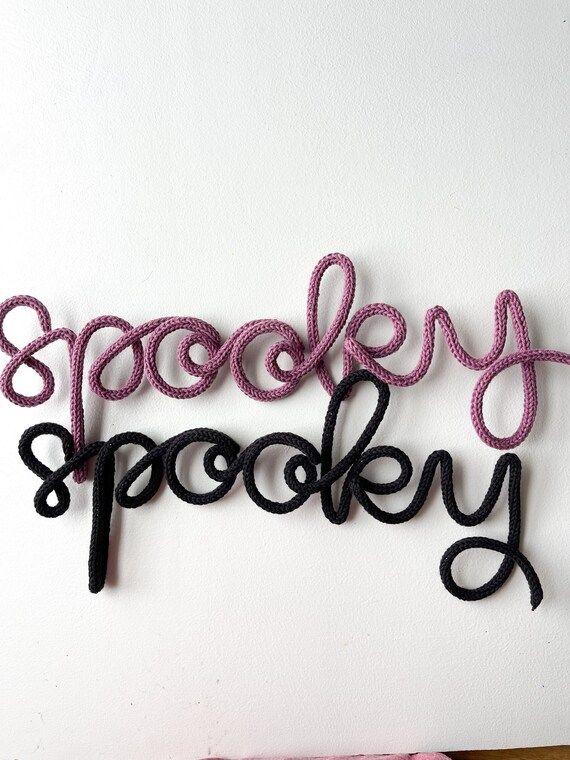 Spooky Wire Sign Kids Pastel Halloween Decor Spooky Cute - Etsy | Etsy (US)
