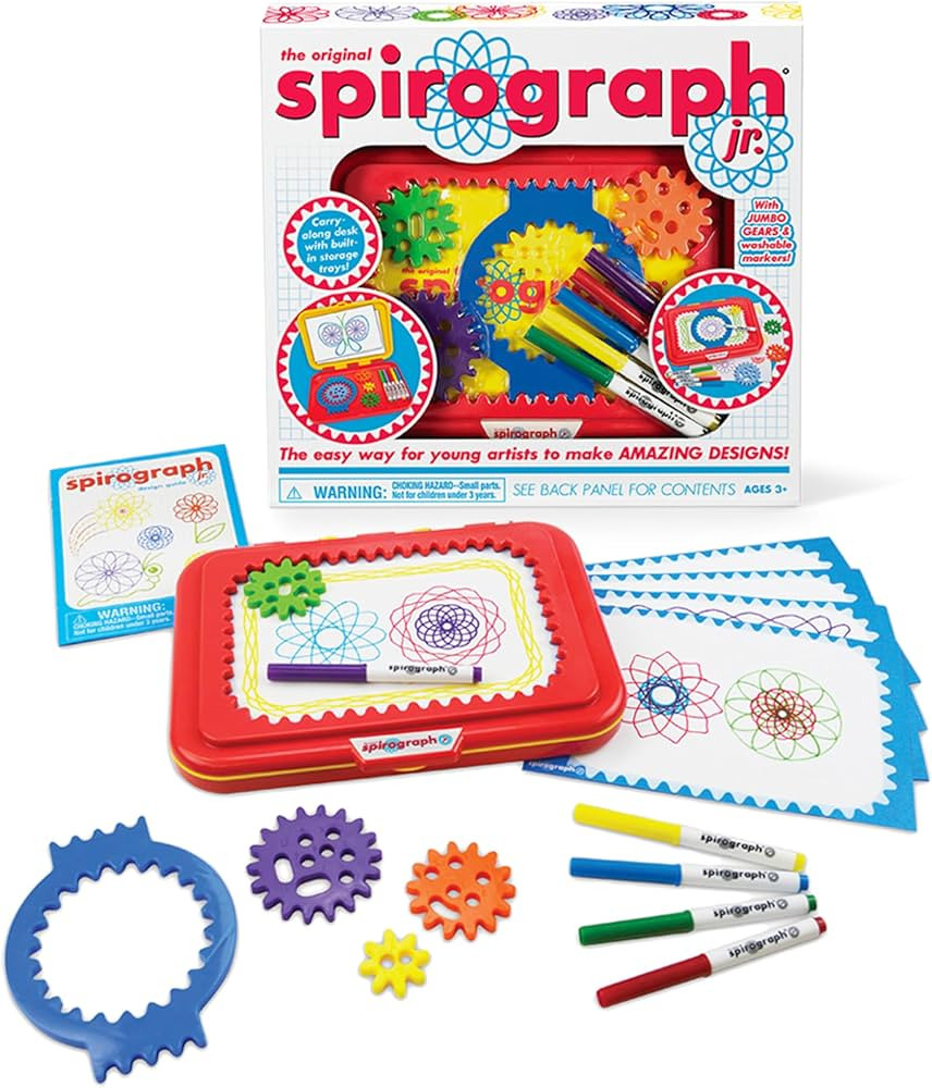 Spirograph Jr. — Jumbo Sized Gears Classic Retro Toy For Spiral Drawing Art Design Toy Kit for ... | Amazon (US)
