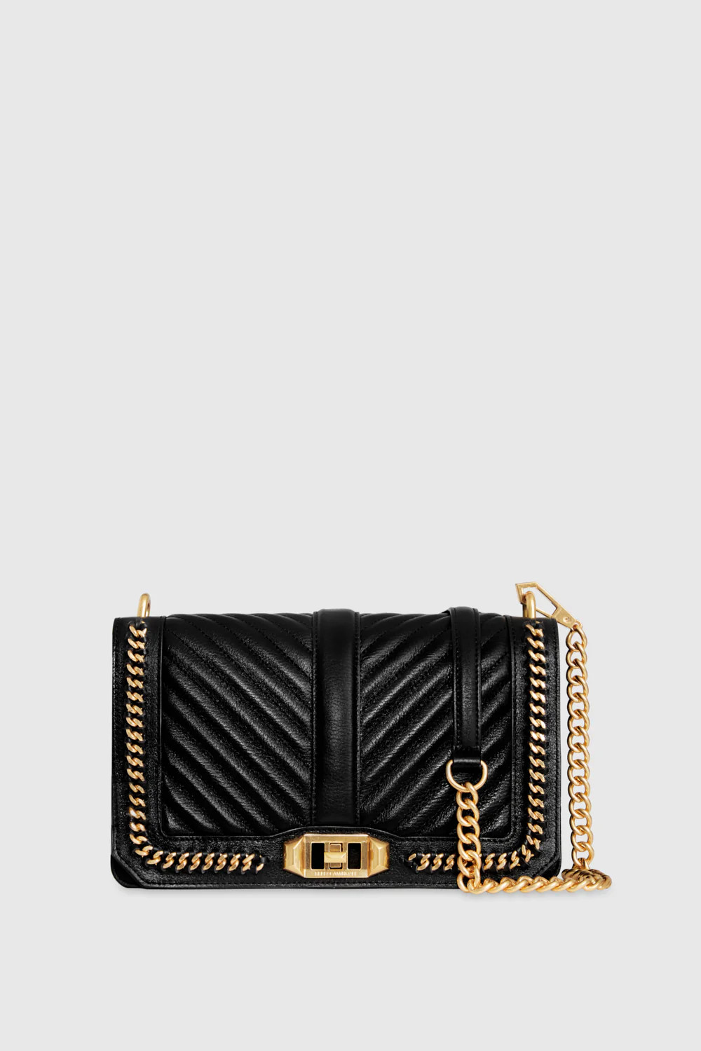 Chevron Quilted Love Crossbody With Chain Inset | Rebecca Minkoff