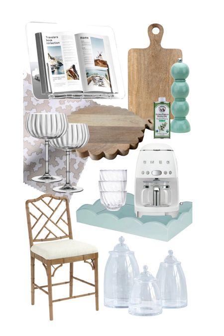 Here’s my recent order for the kitchen. I’ll try to find the Addison Ross links, but I ordered mine for their website… I just can’t link it on this app. 

Kitchen refresh. Kitchen finds. Addison Ross. Ballard Design chair. Glass canisters. Cutting boards. Amazon champagne glass. Smeg coffee maker. Sake glass. Acrylic book holder. Custom curtains. 

#LTKhome #LTKfindsunder100