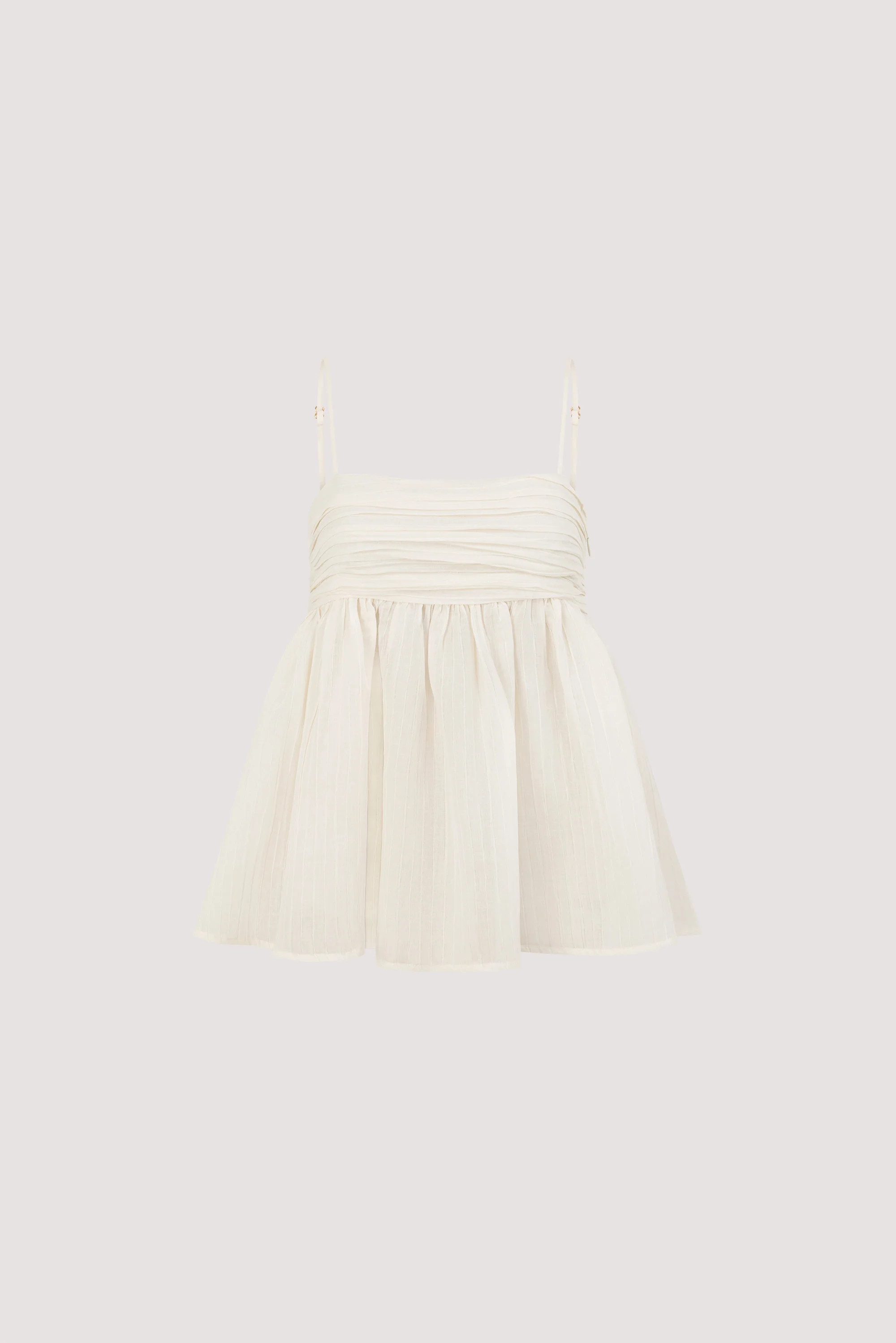 CASEY IVORY CRINKLE RAMIE TOP | DISSH