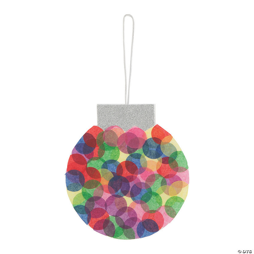 Tissue Paper Bright Dot Ornament Craft Kit- Makes 12 | Oriental Trading Company