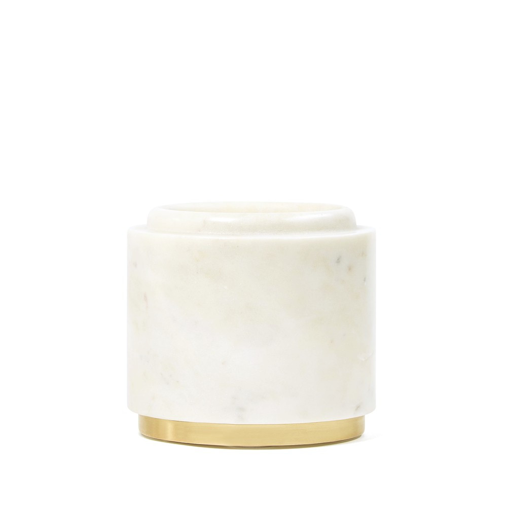 goop Exclusive Marble Pillar Holder with Brushed Brass | goop
