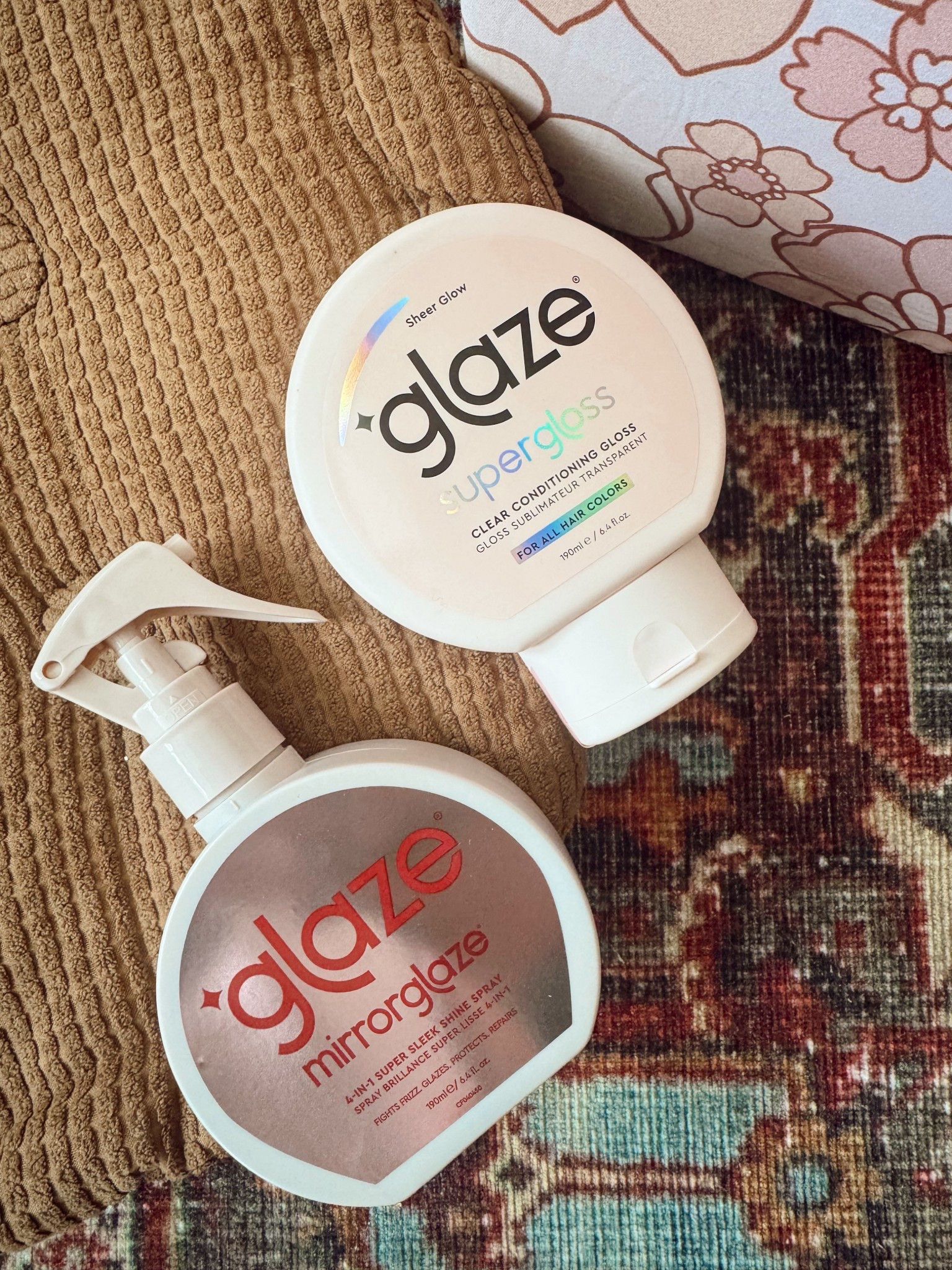 Keeping my hair shiny and protected in between salon visits has been a game changer! These two from Glaze have been my go-to lately: simple, quick, and they make my hair look so much healthier 🧚 ✨ 

#beauty #hairgoals #selfcare #haircare #mommusthave 


#LTKMothersDay