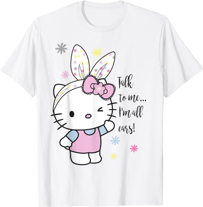 Hello Kitty "Talk to Me" Easter Tee Shirt | Amazon (US)