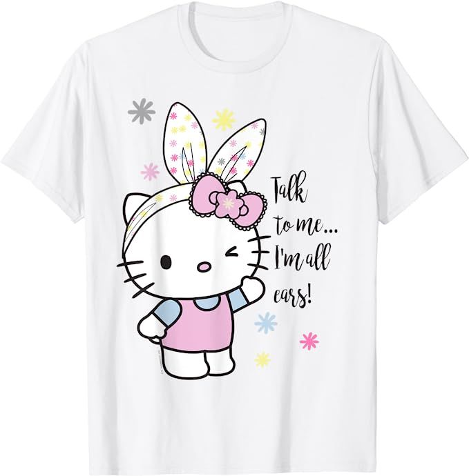 Hello Kitty "Talk to Me" Easter Tee Shirt | Amazon (US)