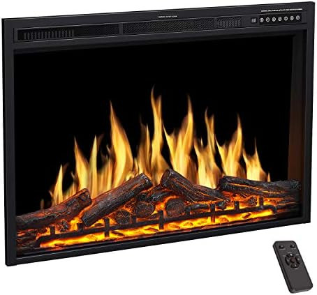 R.W.FLAME Electric Fireplace Insert 37Inch with Adjuatble Flame Colors, Log Colors, Flame Speed and  | Amazon (US)