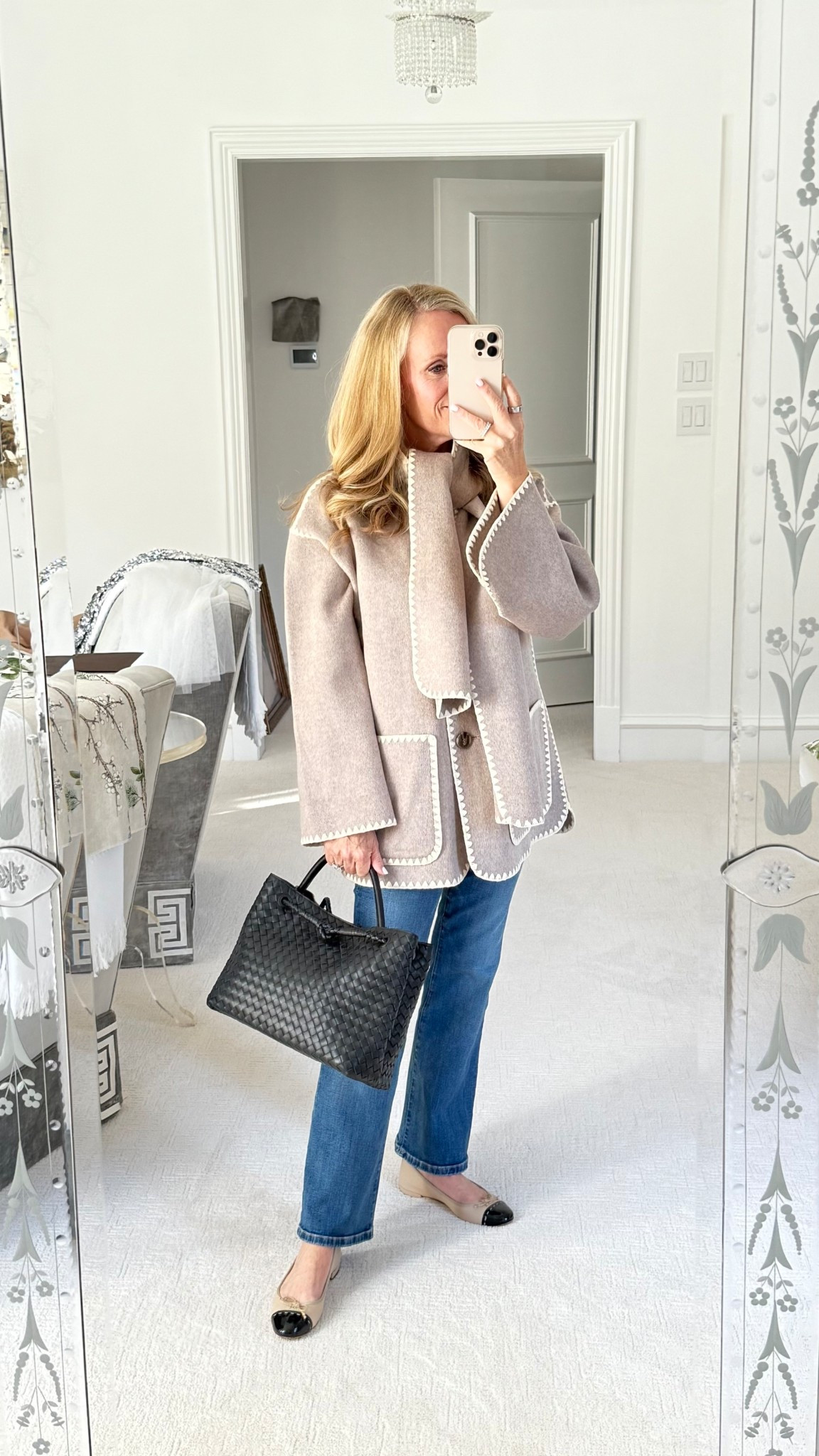 Looks chic in the cold with a super soft wool scarf jacket with whip stitch, trim! Fits TTS. It’s a great gift too! It comes in five colors.

@onequince #QuincePartner

#LTKHoliday #LTKGiftGuide #LTKOver40