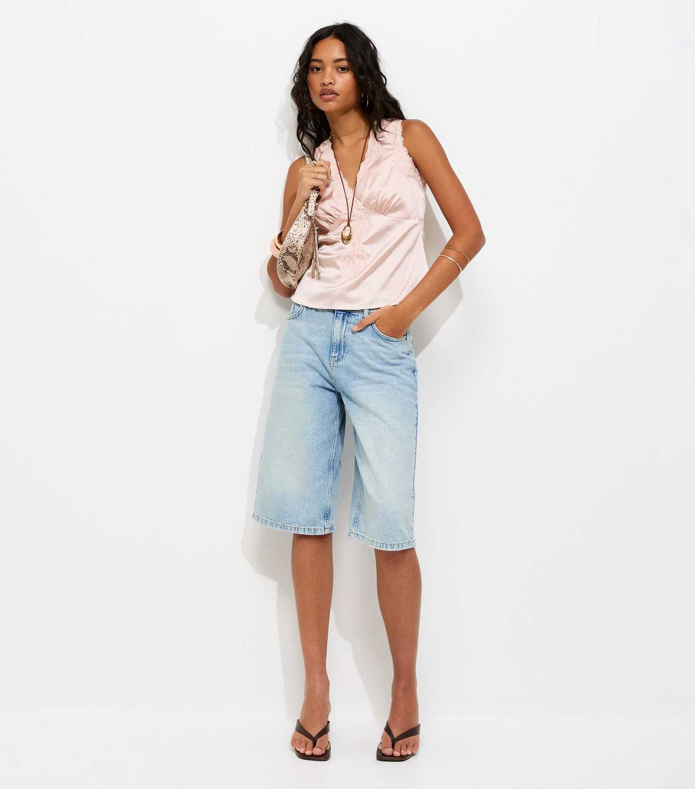 Light Blue Denim Jort Shorts | New Look | New Look (UK)