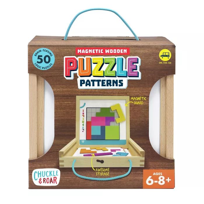 Chuckle &#38; Roar Magnetic Wooden Puzzle Patterns - Kids Logic Puzzles | Target