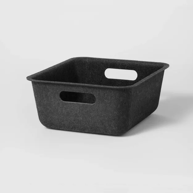 Sliding Storage Bin Felt Dark Gray - Brightroom™ | Target