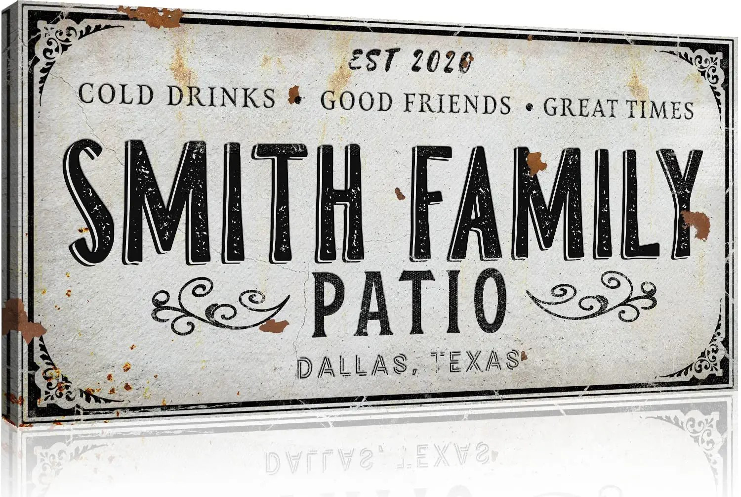 Tailored Canvases Outdoor Patio Sign - Personalized Patio Wall Canvas Art Decor for Backyard, Poo... | Amazon (US)