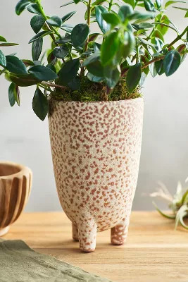 Footed Speckle Terracotta Planter | Terrain