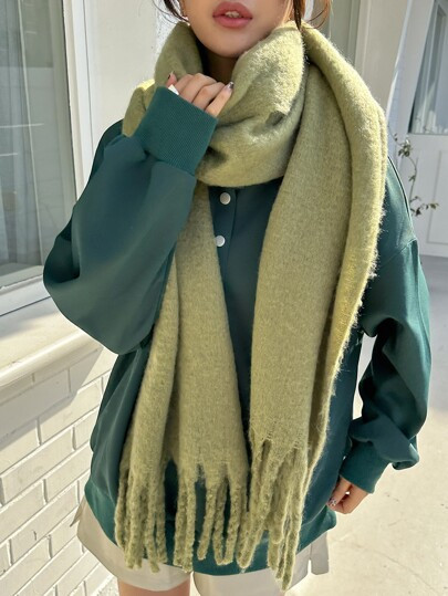 DAZY Minimalist Solid Scarf | SHEIN