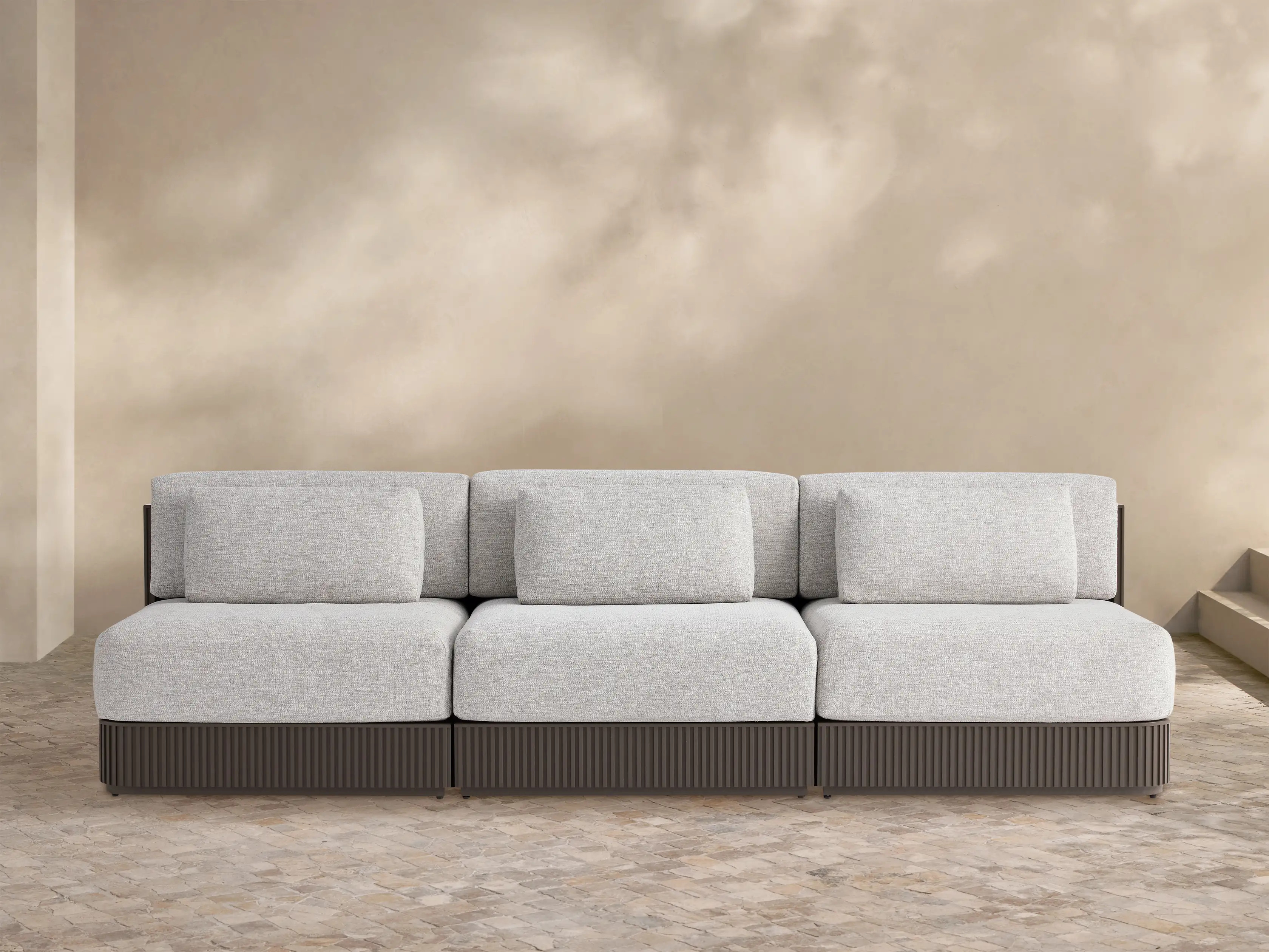 Beaumont Outdoor Aluminum Three-Piece Modular Sofa | Arhaus