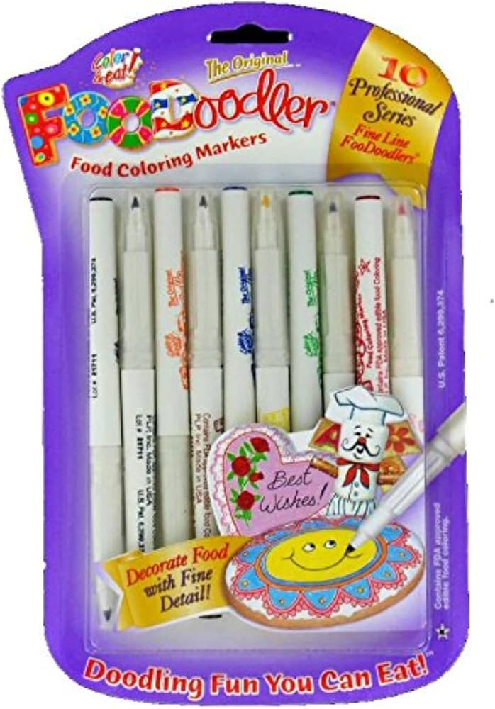 Food Coloring Markers - 10 Colors - Kosher (1, A) by Private Label | Amazon (US)