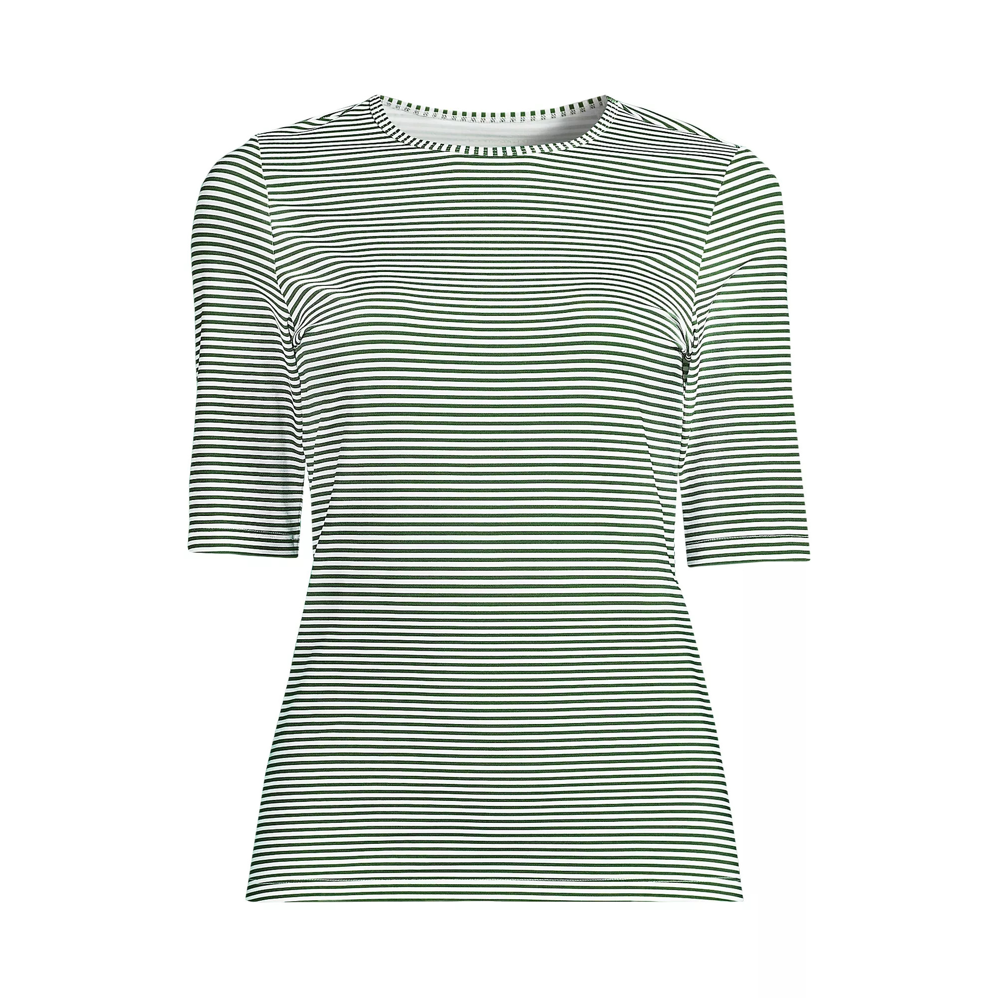 Women's SunShade UPF 50 Elbow Sleeve Rash Guard Swim Tee | Lands' End (US)