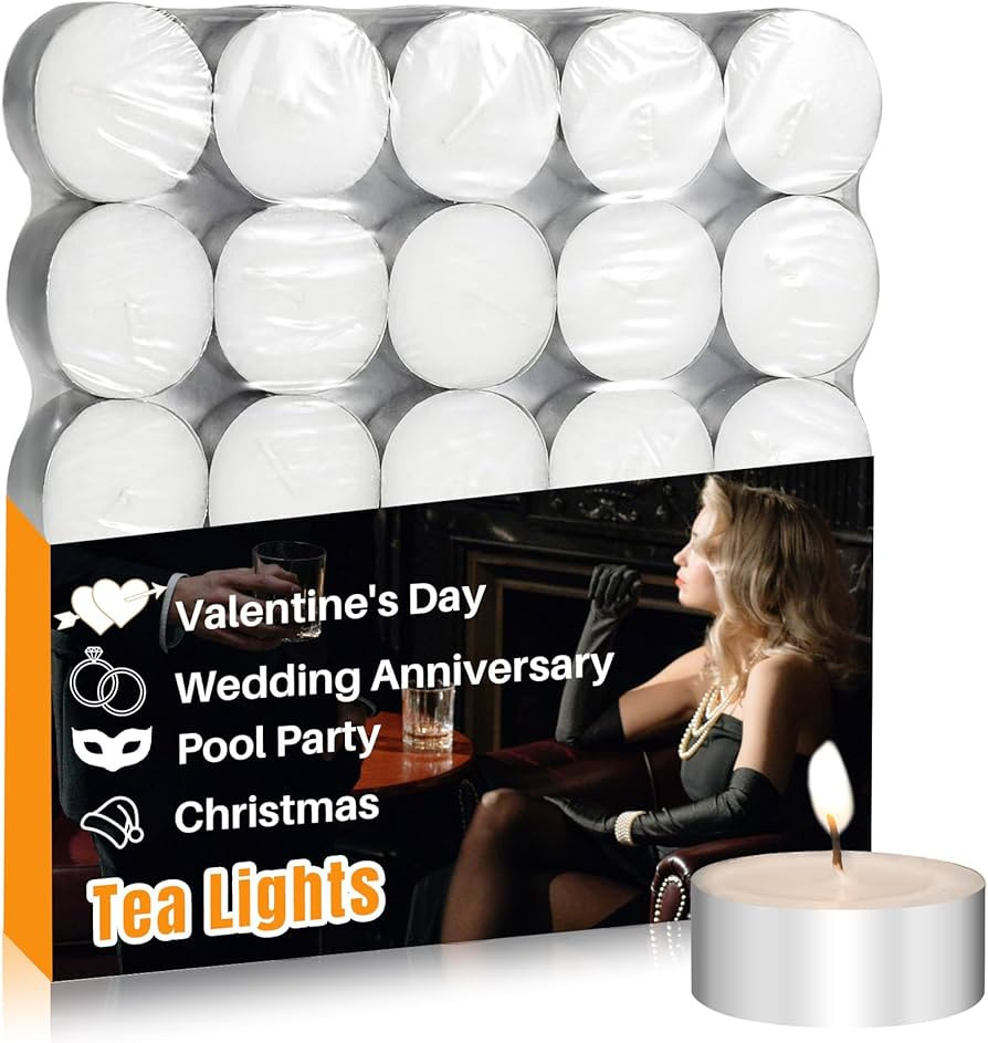 Tealight Candles - Tea Lights Candles Unscented Tea Tree Lights Mini Votive with Cotton Wick for ... | Amazon (US)