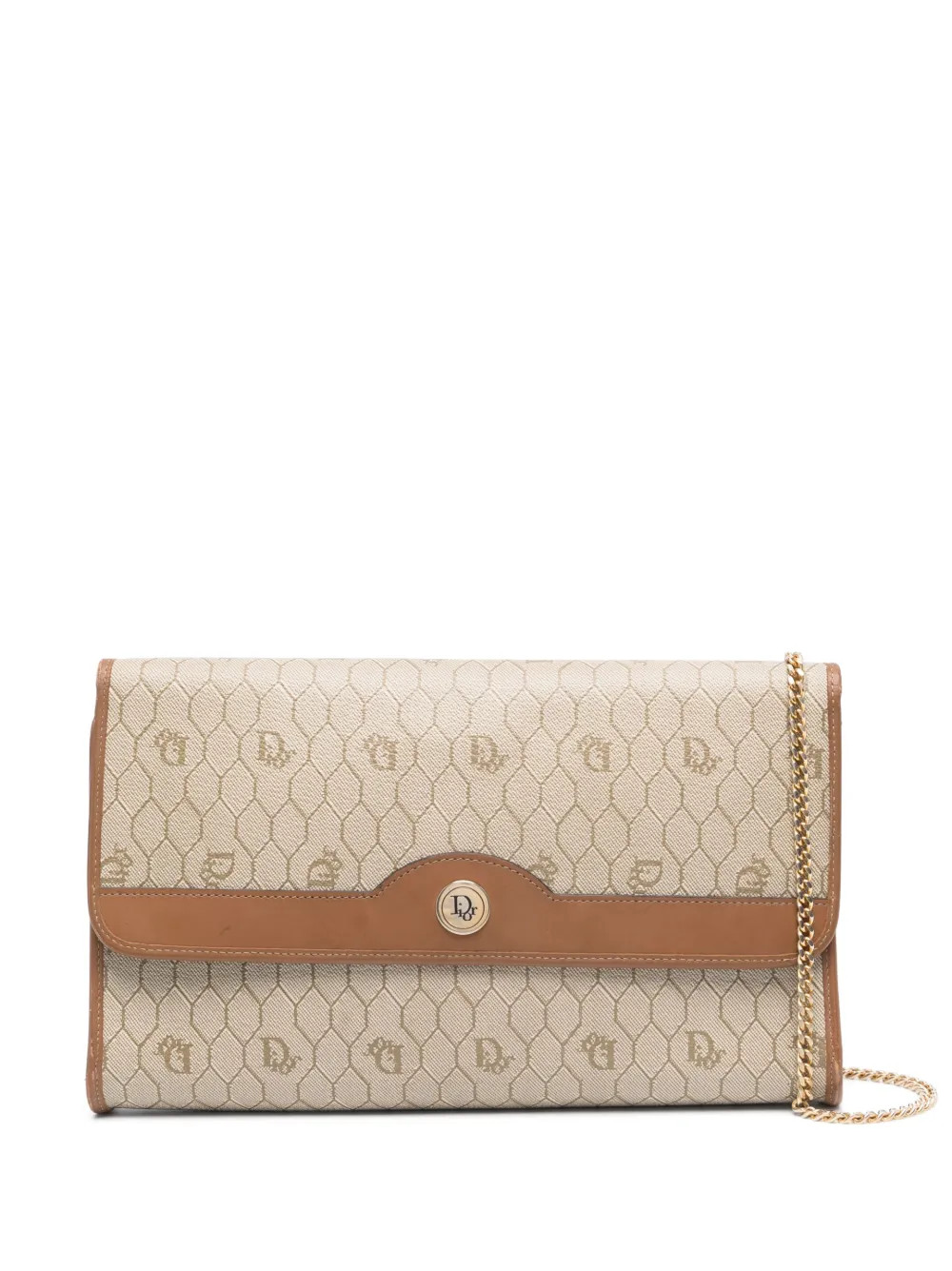 Christian Dior Pre-Owned 1980s Honeycomb Shoulder Bag | Neutrals | FARFETCH | Farfetch Global
