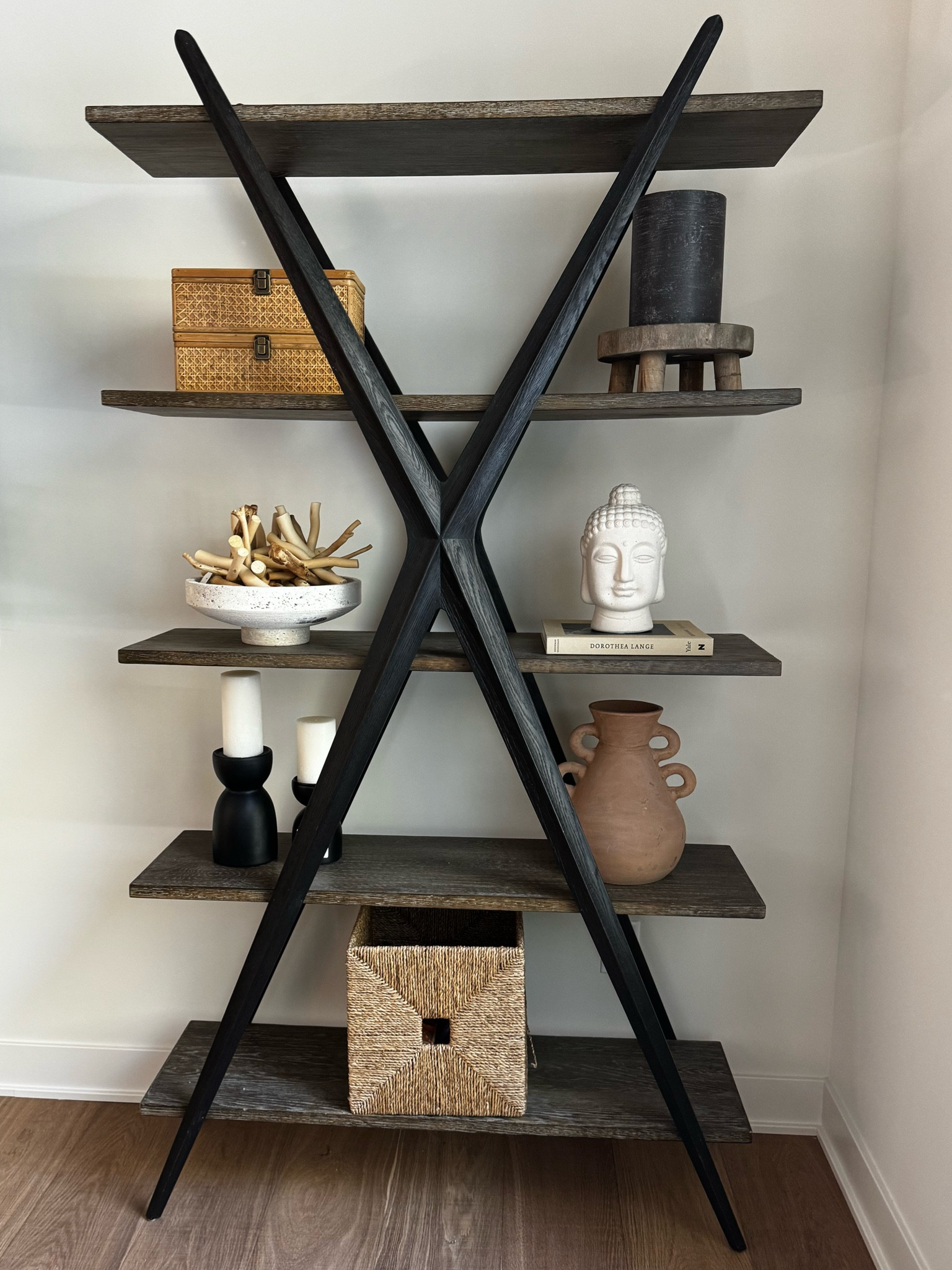 Shelf decor with lots of help from @athome. Decor inspo, organic modern, wabi sabi 