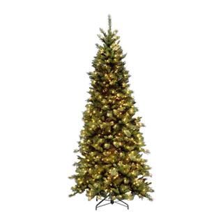 National Tree Company 9 ft. Tiffany Slim Fir Artificial Christmas Tree TFSLH-90LO - The Home Depo... | The Home Depot