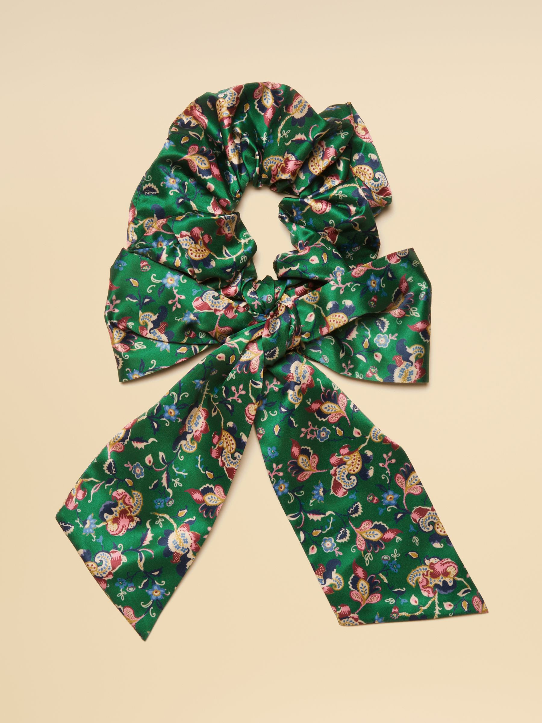 Elissia Green Scarf Scrunchie | Joules | Joules