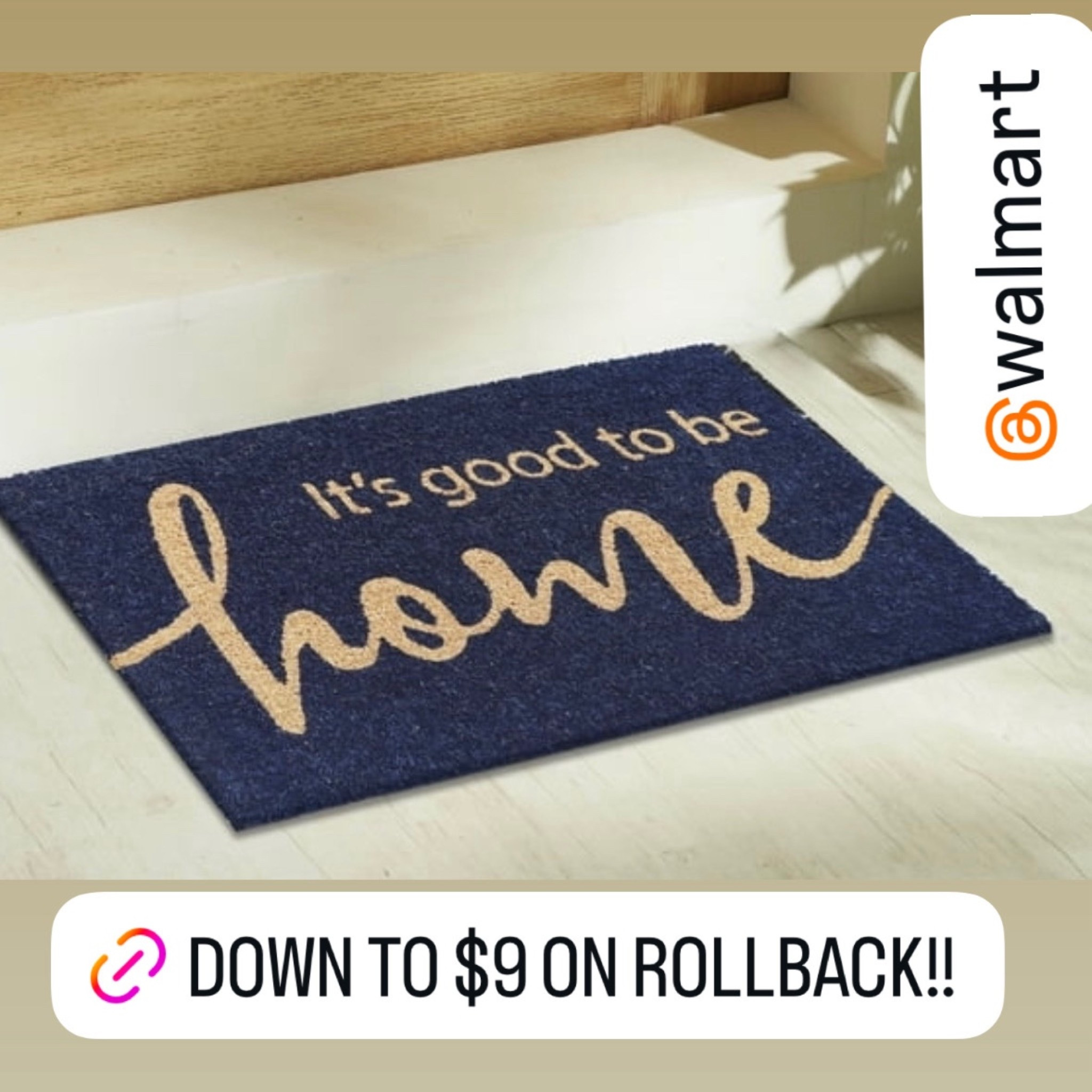 LINK: https://walmrt.us/4vemUGV

Walmart home
Walmart doormats 
Under $10 home decor
Exterior decor 
Front door mat 