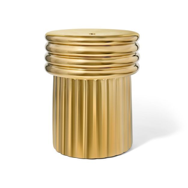 Metallic Textured Ceramic Accent Table Gold - Tabitha Brown for Target | Target