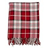 SARO LIFESTYLE Red Plaid Throw Blanket, 50" x60, TH648.R5060 | Amazon (US)