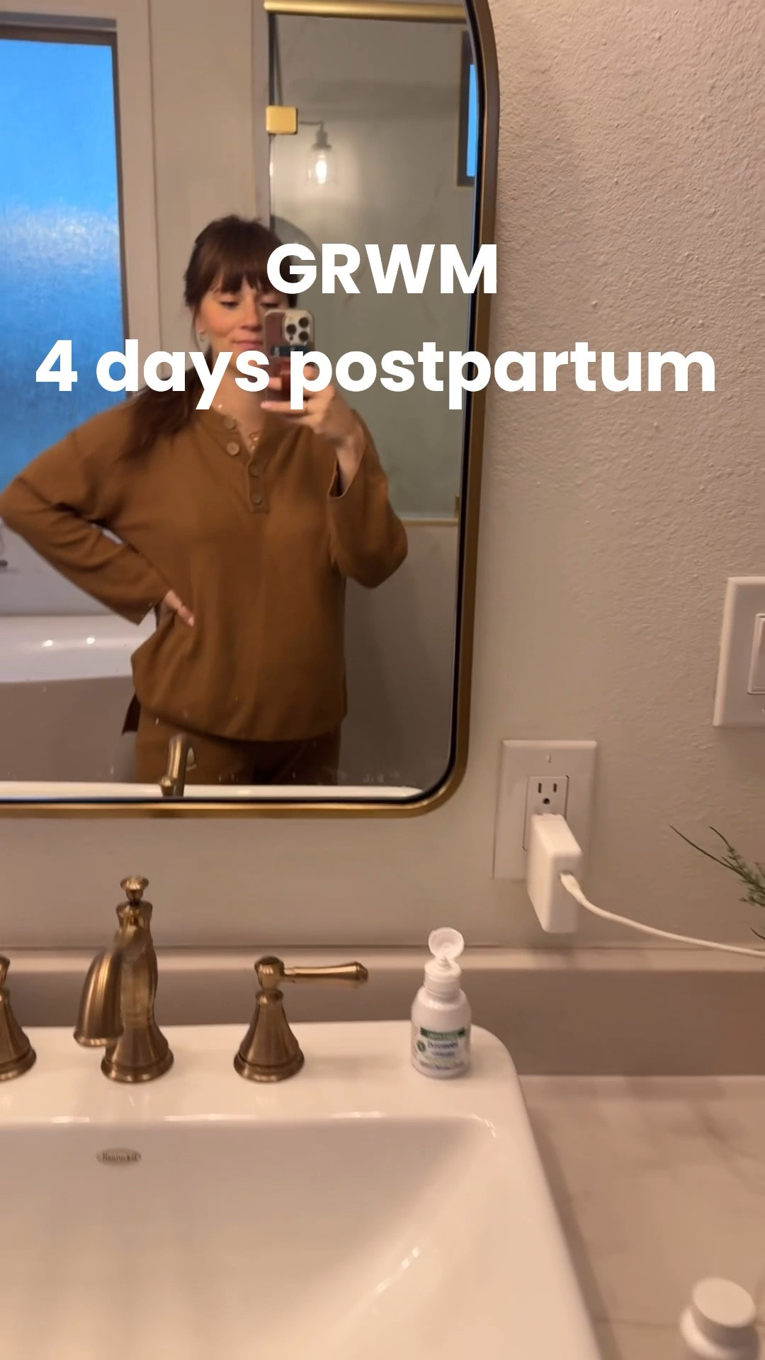 GRWM - 4 days postpartum. Sweater set is on sale for Black Friday - wearing a size medium 

#LTKHoliday #LTKCyberWeek #LTKBump