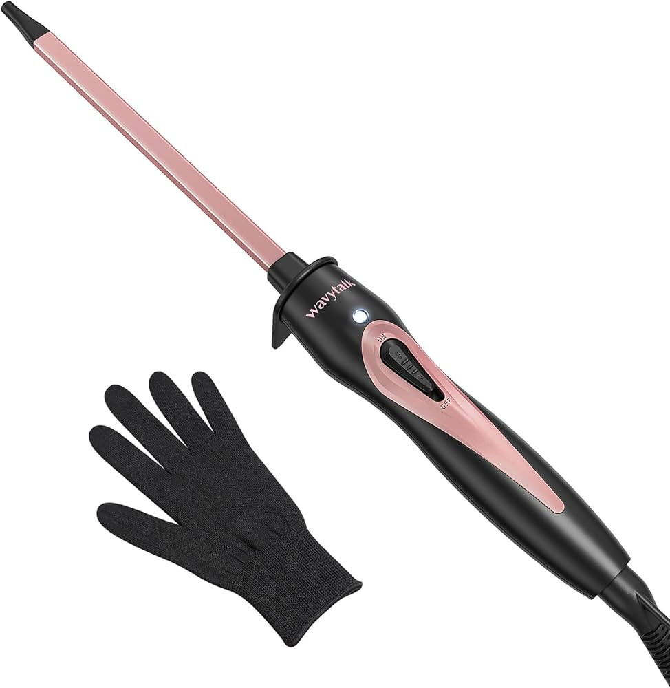 Wavytalk 3/8 Inch Small Curling Wand, Small Curling Iron, Super Skinny Rectangular Ceramic Barrel... | Amazon (US)