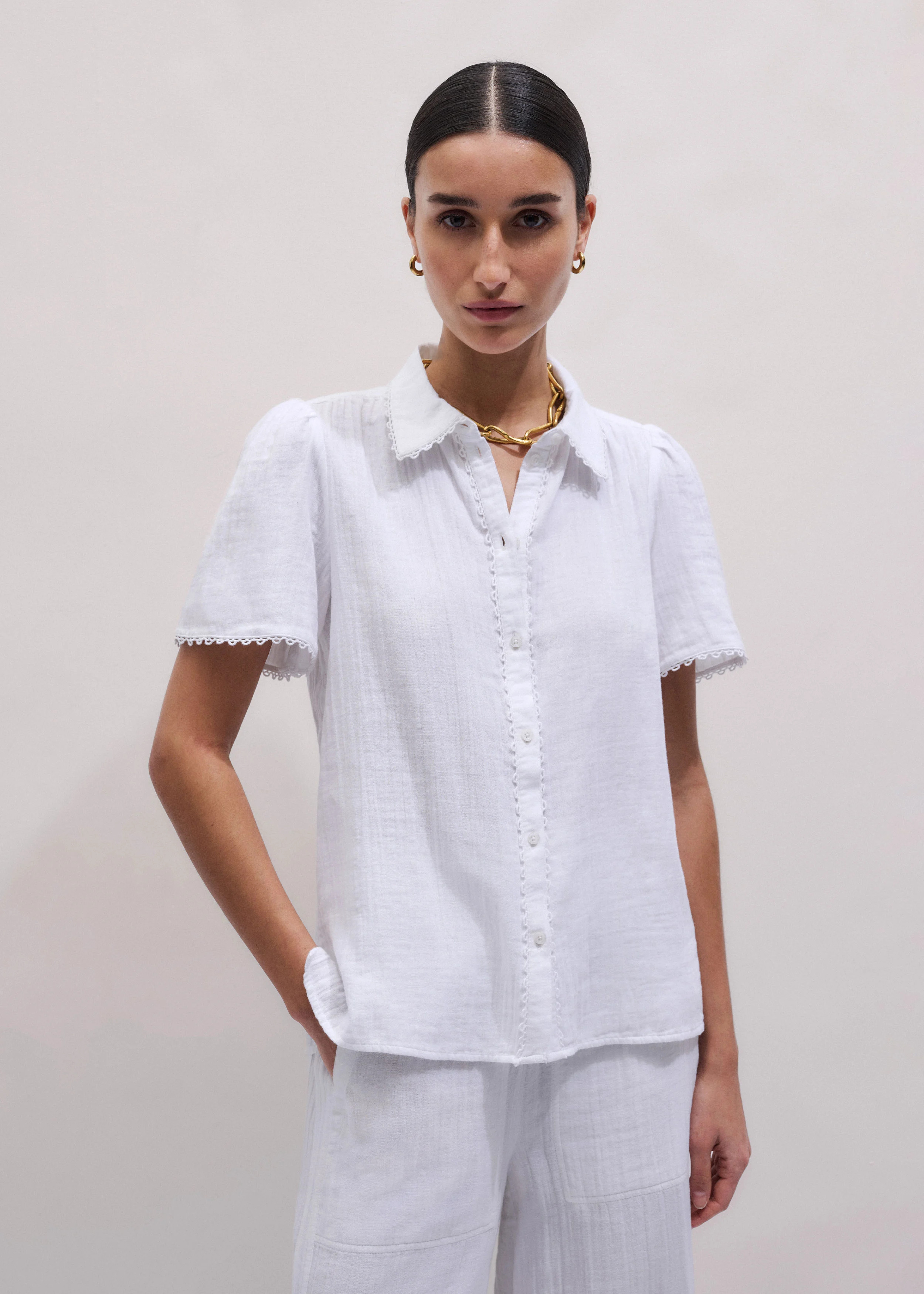 Summer Blouse Cotton Cheesecloth | ME+EM US