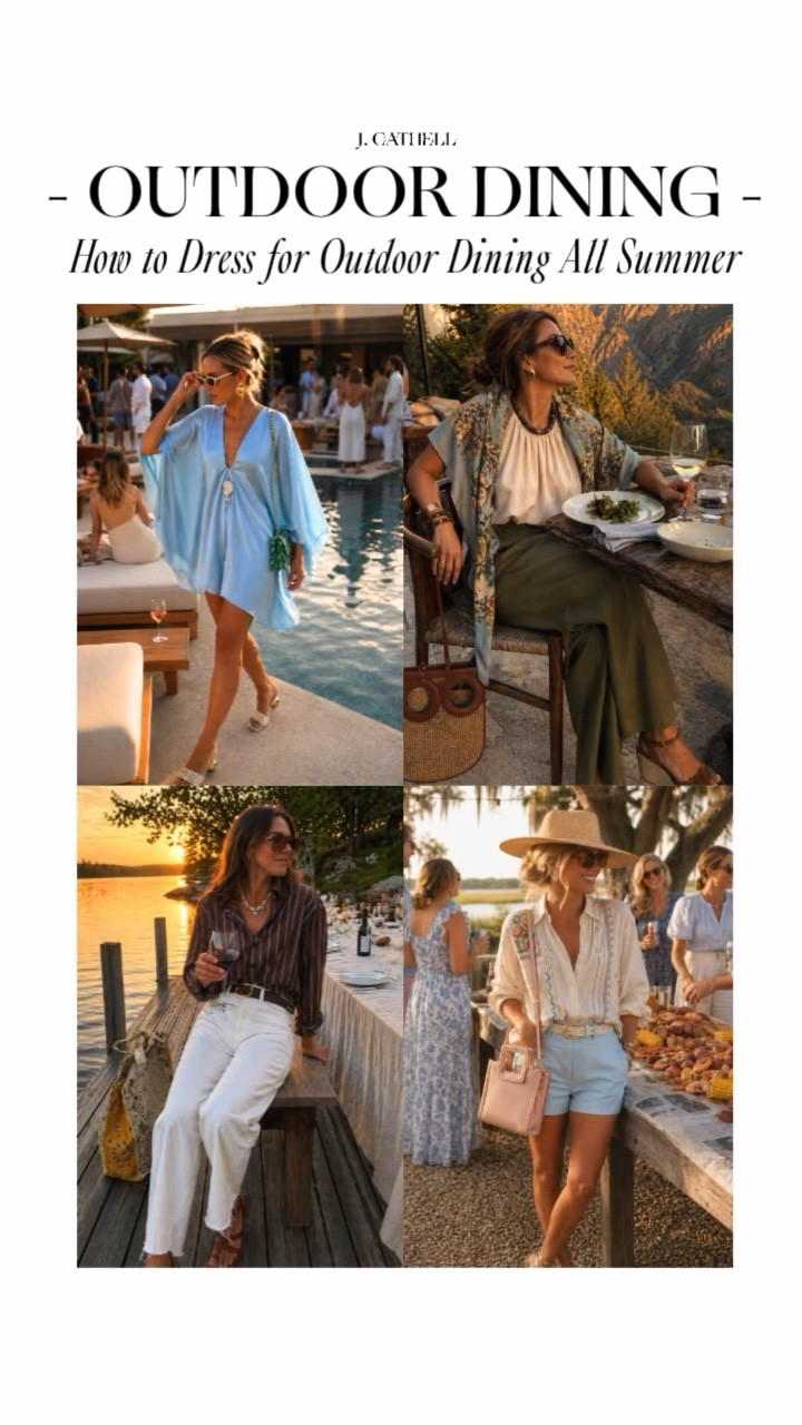 Outdoor dining, styled for every setting 🌿✨

From casual Lowcountry boils to rooftop cocktails, garden parties, and beach club dinners—these looks are built to feel effortless, elevated, and actually make sense for where you are.

Think breathable fabrics, easy silhouettes, and shoes that work (yes, even on grass and docks). Save this for summer outfit inspo and tap to shop each look. 🤍

#LTKStyle #SummerOutfits #OutdoorDining #EventStyle #ResortStyle #EffortlessStyle #LTKFinds
 

 

#LTKootd #LTKSeasonal #LTKOver40