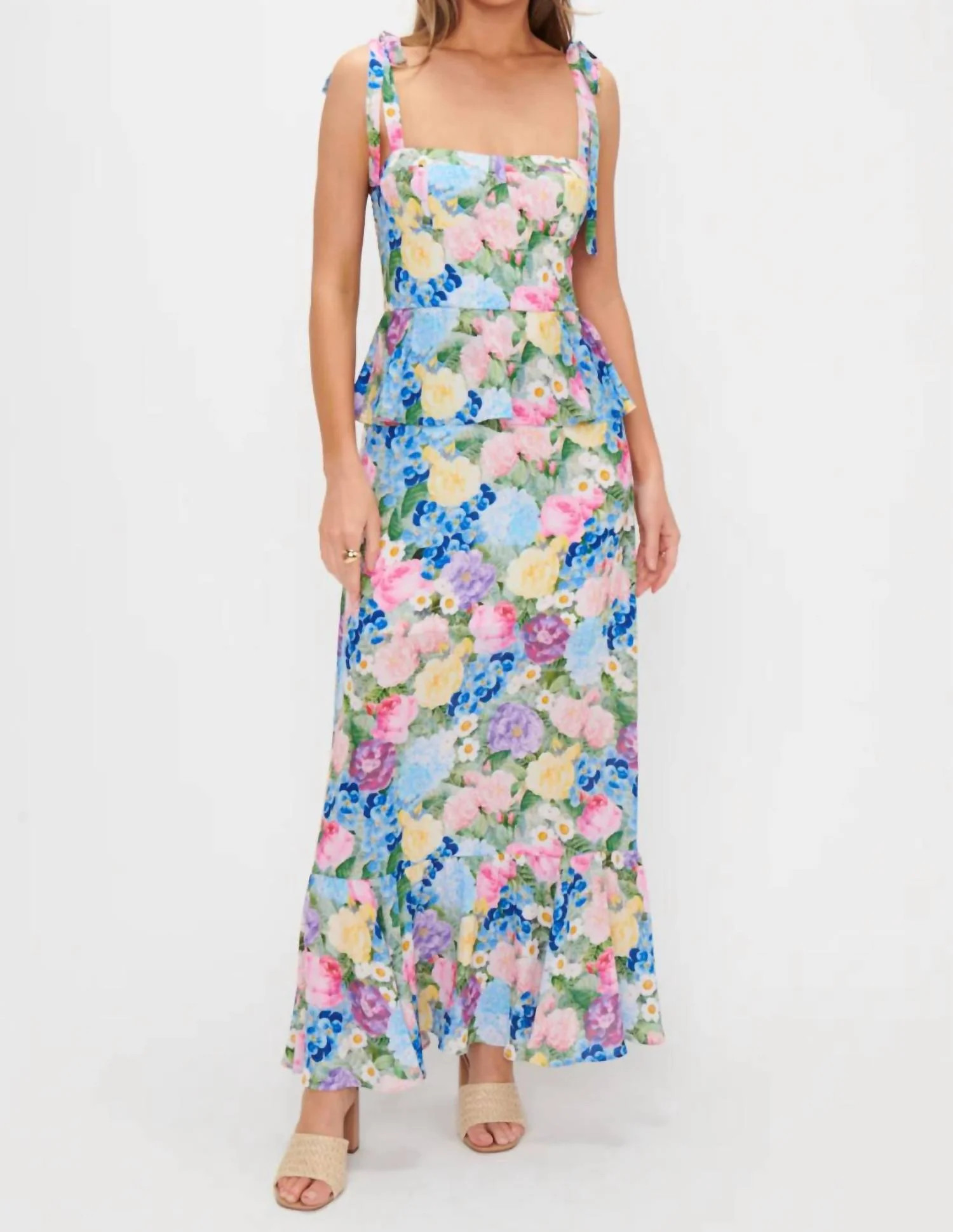 Paxton Midi Dress In Flower Shop | Shop Simon